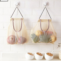 DEQI Reusable Mesh Shopping Bag Food Grocery Bag Storage Kitchen Hanging Wall Organizer Toy Storage Bag